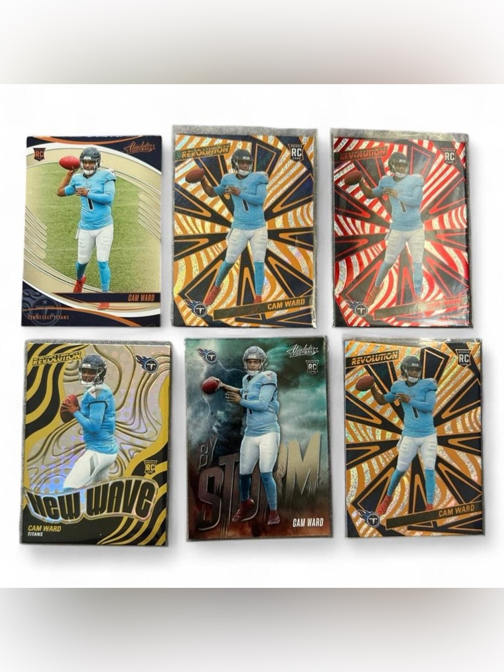 2025 Cam Ward Rookie Card Lot
(6) Panini Revolution & Absolute RC Titans